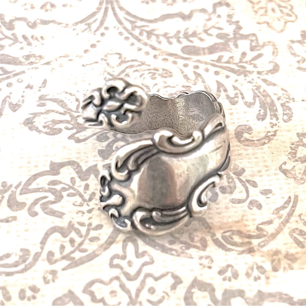 Ring Silver ring vintage antique spoon ring silver boho hippie handmade wedding